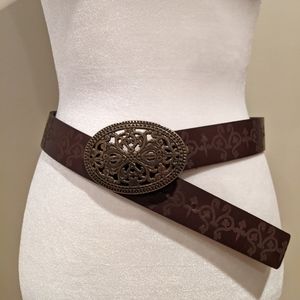 Candies brown leather belt